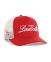 47 Brand Men's And Women's Red Louisville Cardinals Contemporary Basics Foundation Trucker Hitch Adjustable H In Red