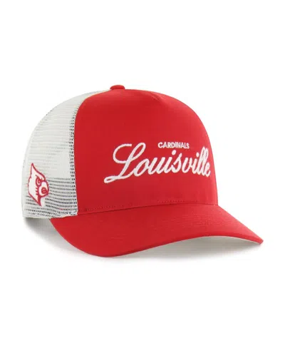 47 Brand Men's And Women's Red Louisville Cardinals Contemporary Basics Foundation Trucker Hitch Adjustable H