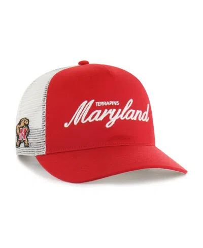 47 Brand Men's And Women's Red Maryland Terrapins Contemporary Basics Foundation Trucker Hitch Adjustable Hat