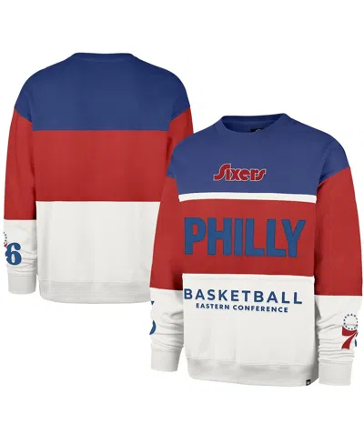 47 Brand Men's And Women's Red Philadelphia 76ers 2024/25 City Edition On Five Maximalist Pullover Sweatshirt In Multi