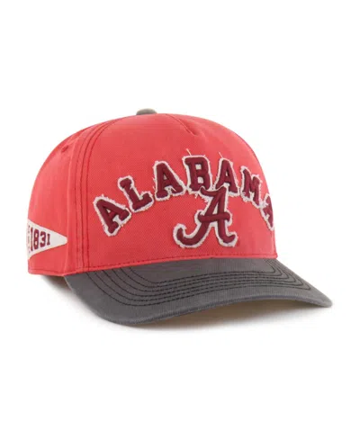 47 Brand Men's And Women's Red/black Alabama Crimson Tide Well-worn Calderwood Hitch Adjustable Hat In Red,black