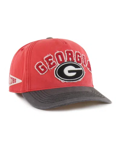 47 Brand Men's And Women's Red/black Georgia Bulldogs Well-worn Calderwood Hitch Adjustable Hat