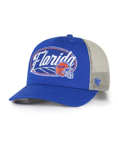 47 Brand Men's And Women's Royal Florida Gators Enfield Adjustable Trucker Hat In Blue