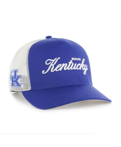 47 Brand Men's And Women's Royal Kentucky Wildcats Contemporary Basics Foundation Trucker Hitch Adjustable Ha In Blue
