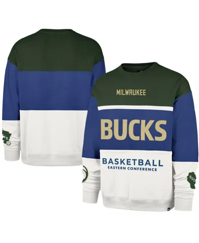 47 Brand Men's And Women's Royal Milwaukee Bucks 2024/25 City Edition On Five Maximalist Pullover Sweatshirt In Blue