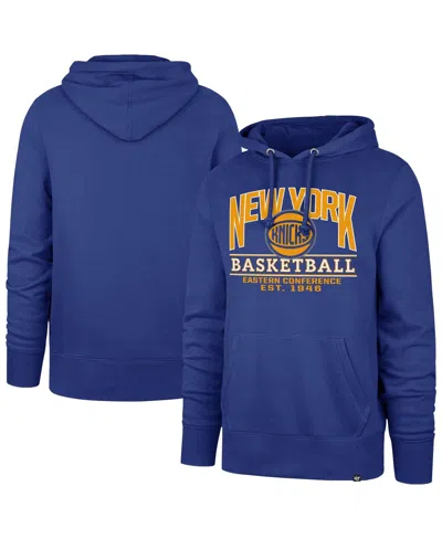 47 Brand Men's And Women's Royal New York Knicks Good Call Headline Pullover Hoodie