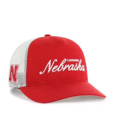 47 Brand Men's And Women's Scarlet Nebraska Huskers Contemporary Basics Foundation Trucker Hitch Adjustable H In Red