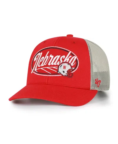 47 Brand Men's And Women's Scarlet Nebraska Huskers Enfield Adjustable Trucker Hat
