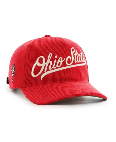 47 Brand Men's And Women's Scarlet Ohio State Buckeyes Collections Golden Age Corduroy Hitch Adjustable Hat In Red