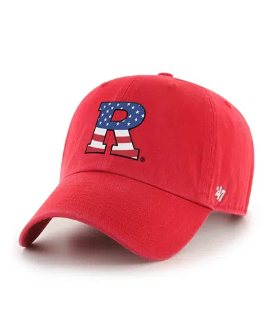 47 Brand Men's And Women's Scarlet Rutgers Scarlet Knights Americana Clean Up Adjustable Hat