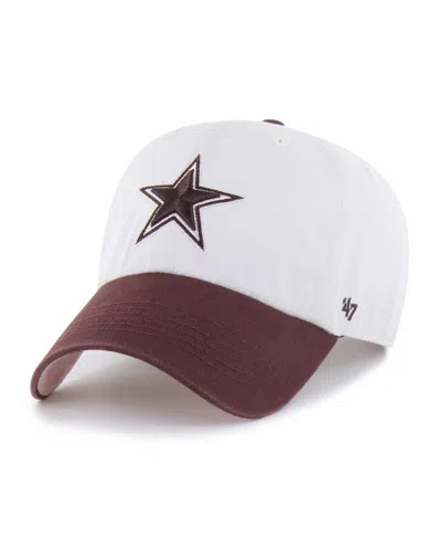 47 Brand Men's And Women's Stone/burgundy Dallas Cowboys Love Letter Clean Up Adjustable Hat In Green