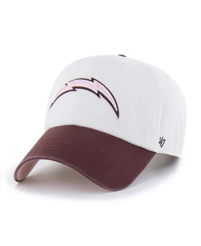 47 Brand Men's And Women's Stone/burgundy Los Angeles Chargers Love Letter Clean Up Adjustable Hat In Multi