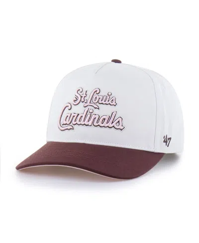 47 Brand Men's And Women's Stone/burgundy St. Louis Cardinals Love Letter Adjustable Hitch Hat In Gray