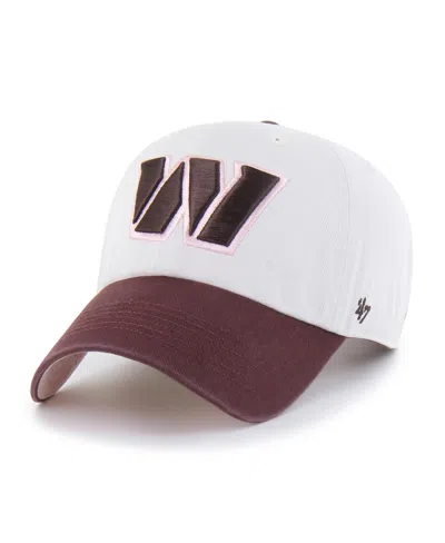 47 Brand Men's And Women's Stone/burgundy Washington Commanders Love Letter Clean Up Adjustable Hat In Brown