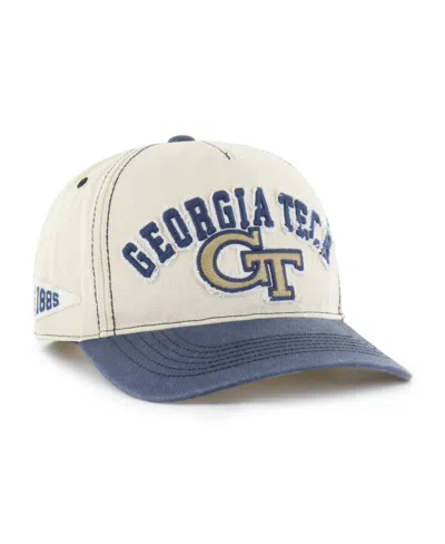 47 Brand Men's And Women's Tan/navy Georgia Tech Yellow Jackets Well-worn Calderwood Hitch Adjustable Hat In Tan,navy