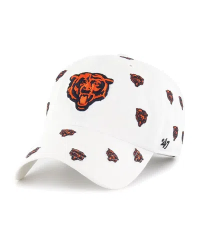47 Brand Men's And Women's White Chicago Bears Confetti Clean Up Adjustable Hat