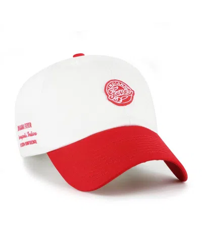 47 Brand Men's And Women's White/red Indiana Fever Contemporary Two-tone Clean Up Adjustable Hat