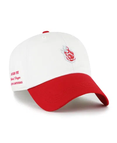 47 Brand Men's And Women's White/red Portland Fire Contemporary Two-tone Clean Up Adjustable Hat In Multi