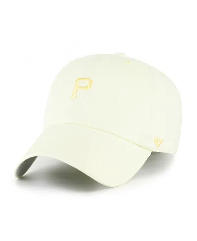 47 Brand Men's And Women's Yellow Pittsburgh Pirates Pastel Clean Up Adjustable Hat