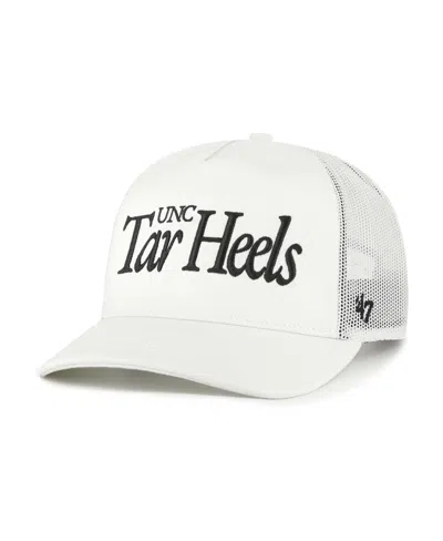 47 Brand Men's And Women'sâ Cream North Carolina Tar Heels Foundation Script Adjustable Trucker Hat