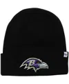 47 Brand Men's Baltimore Ravens ' Black Raised Cuffed Knit Hat In Black