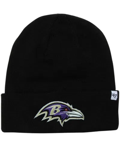 47 Brand Men's Baltimore Ravens ' Black Raised Cuffed Knit Hat