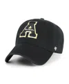 47 Brand Men's Black Appalachian State Mountaineers Clean Up Adjustable Hat In Black