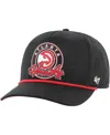 47 Brand Men's Black Atlanta Hawks Ring Tone Hitch Snapback Hat In Black