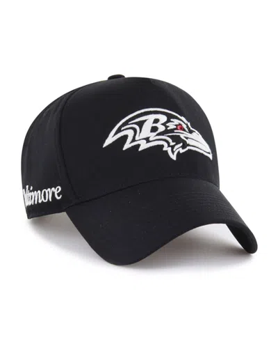 47 Brand Men's Black Baltimore Ravens Foundation Offside Adjustable Hat