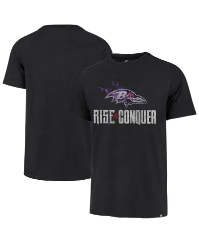 47 Brand Men's Black Baltimore Ravens Rise And Conquer Franklin T-shirt