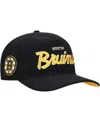 47 Brand Men's Black Boston Bruins Crosstown Corduroy Hitch Adjustable Hat In Black