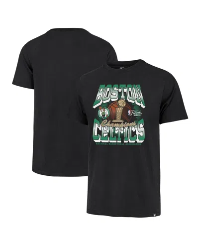 47 Brand Men's Black Boston Celtics 2024 Nba Finals Champions Big Tall Retro Franklin T-shirt