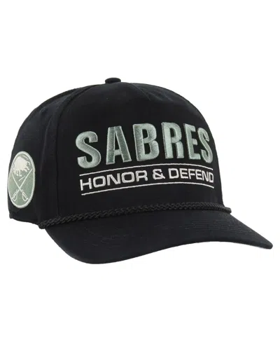 47 Brand Men's Black Buffalo Sabres Oht Military Appreciation Homeland Honor And Defend Hitch Adjustable Hat