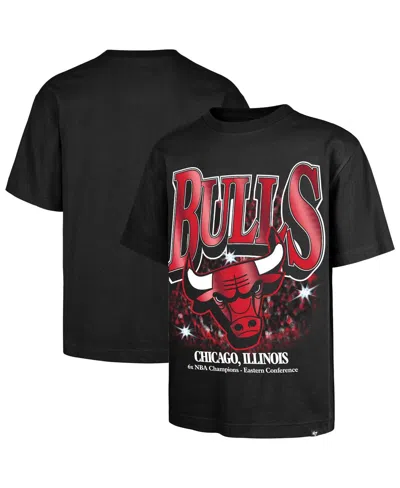47 Brand '47 Black Chicago Bulls Past Champs Collection Flashbulb Foundation T-shirt