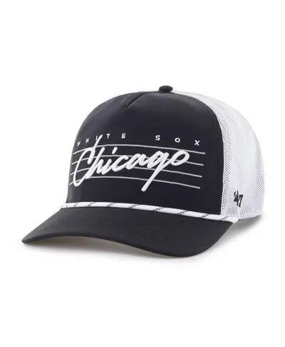 47 Brand Men's Black Chicago White Sox Brrr Downburst Mesh Hitch Adjustable Hat In Blue