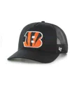 47 Brand Men's Black Cincinnati Bengals Mesh Hitch Trucker Adjustable Hat In Black