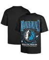 47 Brand Men's Black Dallas Mavericks Past Champs Collection Flashbulb Foundation T-shirt In Black