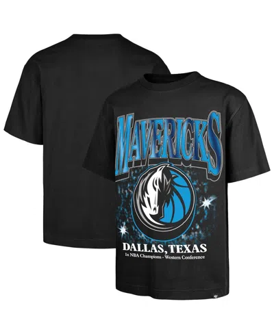 47 Brand Men's Black Dallas Mavericks Past Champs Collection Flashbulb Foundation T-shirt