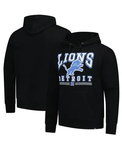 47 Brand Men's Black Detroit Lions Packed House Headline Pullover Hoodie