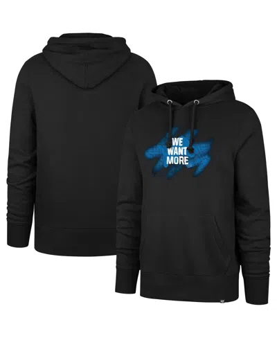 47 Brand Men's Black Detroit Lions We Want More Headline Pullover Hoodie
