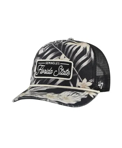 47 Brand Men's Black Florida State Seminoles Tropicalia Hitch Adjustable Hat