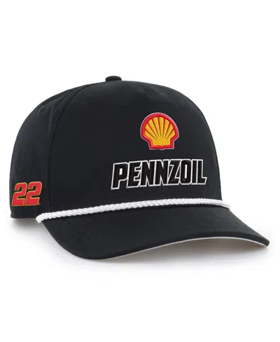 47 Brand Men's Black Joey Logano Hitch Rope Adjustable Hat