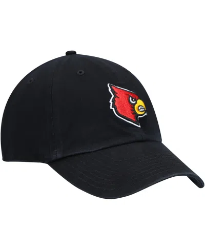 47 Brand Men's Black Louisville Cardinals Vintage Clean Up Adjustable Hat