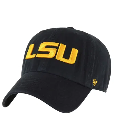 47 Brand Men's Black Lsu Tigers Clean Up Adjustable Hat