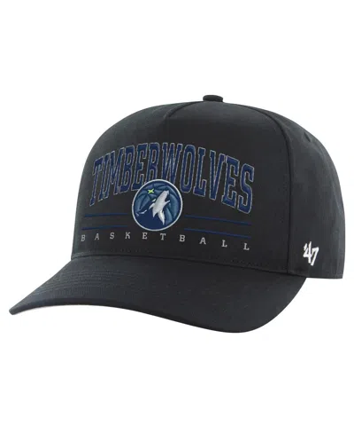47 Brand Men's Black Minnesota Timberwolves Core Roscoe Hitch Adjustable Hat
