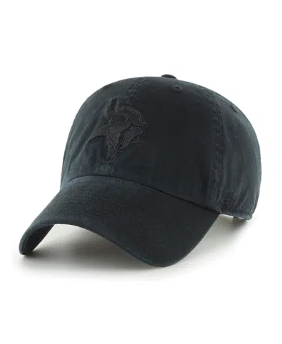 47 Brand Men's Black Minnesota Vikings Tonal Clean Up Adjustable Hat