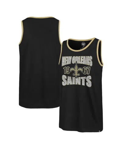 47 Brand Men's Black New Orleans Saints Upload Franklin Tank Top