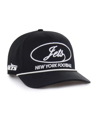 47 Brand Men's Black New York Jets Foundational Hitch Adjustable Hat
