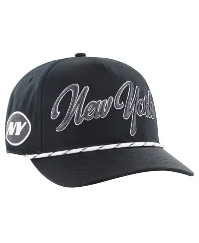 47 Brand Men's Black New York Jets Overhand Speckle Hitch Adjustable Hat