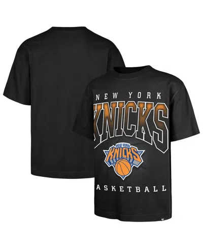 47 Brand Men's Black New York Knicks Afterhours Foundation Premium Heavyweight T-shirt